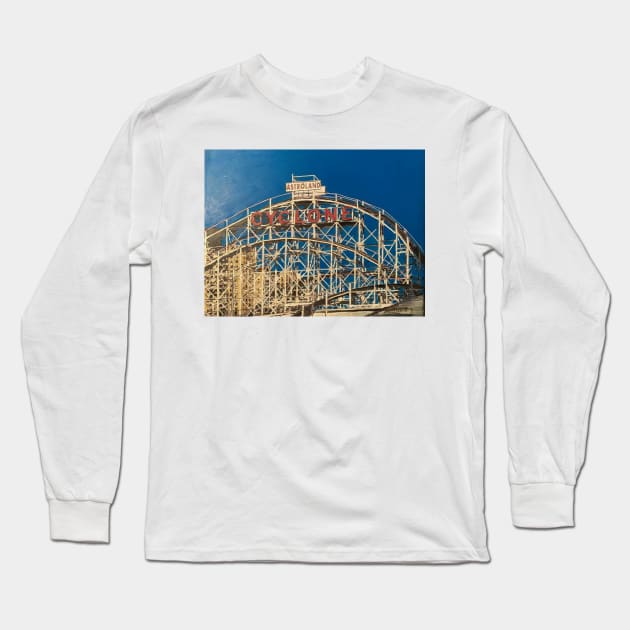 The Cyclone Rollercoaster - Coney Island Long Sleeve T-Shirt by gjspring